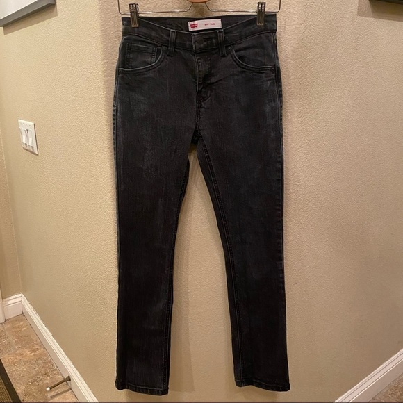 LEVI’S 511 Dark Grey Slim Jeans Size 16Reg - Picture 1 of 9